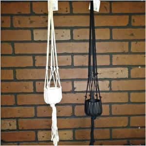 2 Macrame Hanging Planters